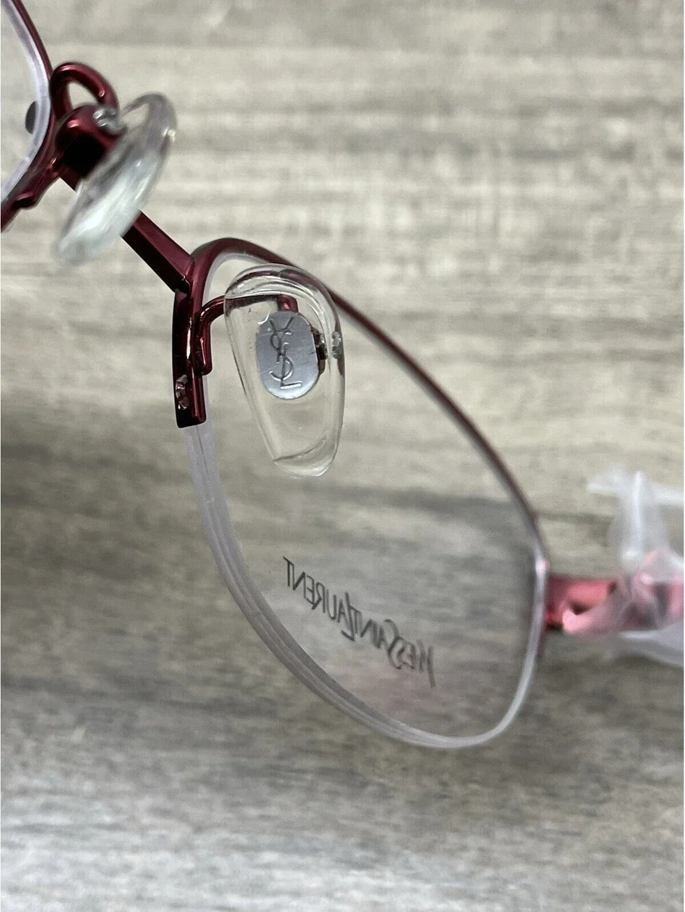Yves Saint Laurent YSL-4633J 37P Half Rim Red Titanium 52[]17 Eyeglasses Frames